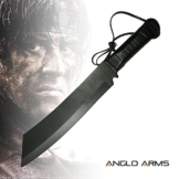 Deluxe Outdoormesser Jagdmesser im Stil 'Rambo IV' (K-SUR-4) mit Lederetui und Gürtelhalter -