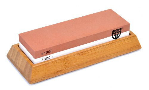 GWHOLE Wetzstein Schleifstein Abziehstein K/örnung 3000//8000 mit Rutschfest Halter