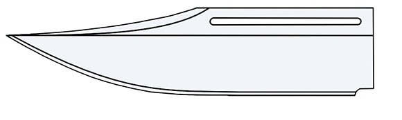 Klingenform Hohlkehle
